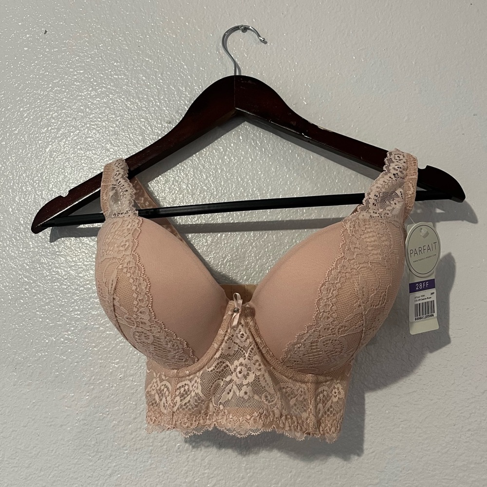 NWT Women's Lace Underwire Bralette, Bra - pale pink